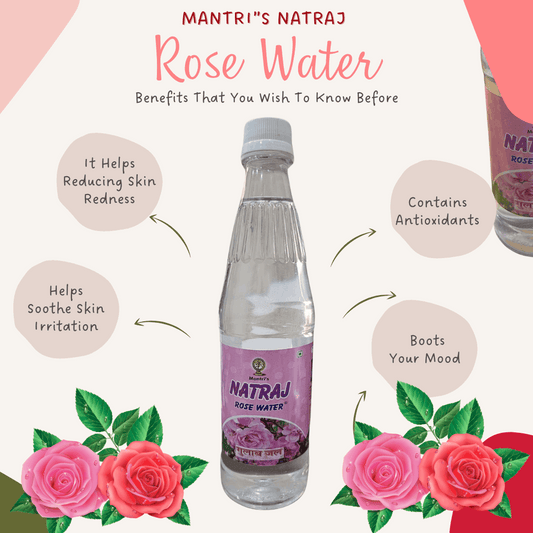 MANTRI"S NATRAJ ROSE WATER 550 ML PACKING