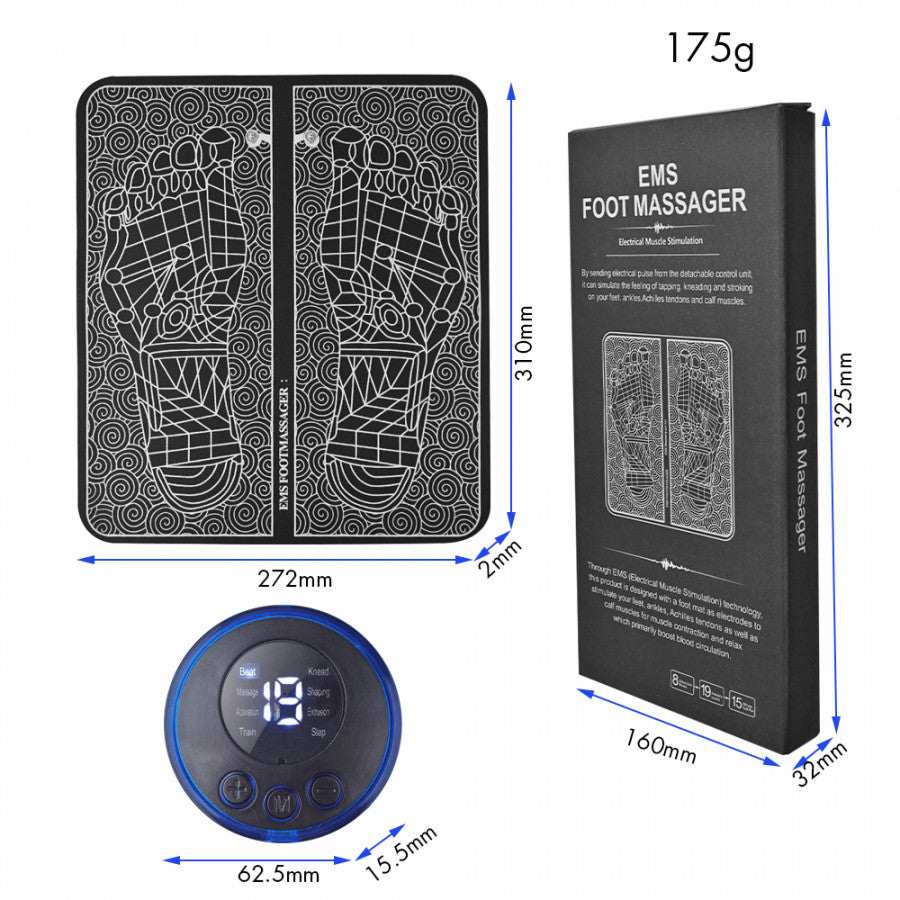 METKOOL Foot Massager Pain Relief Electric EMS Massage Machine