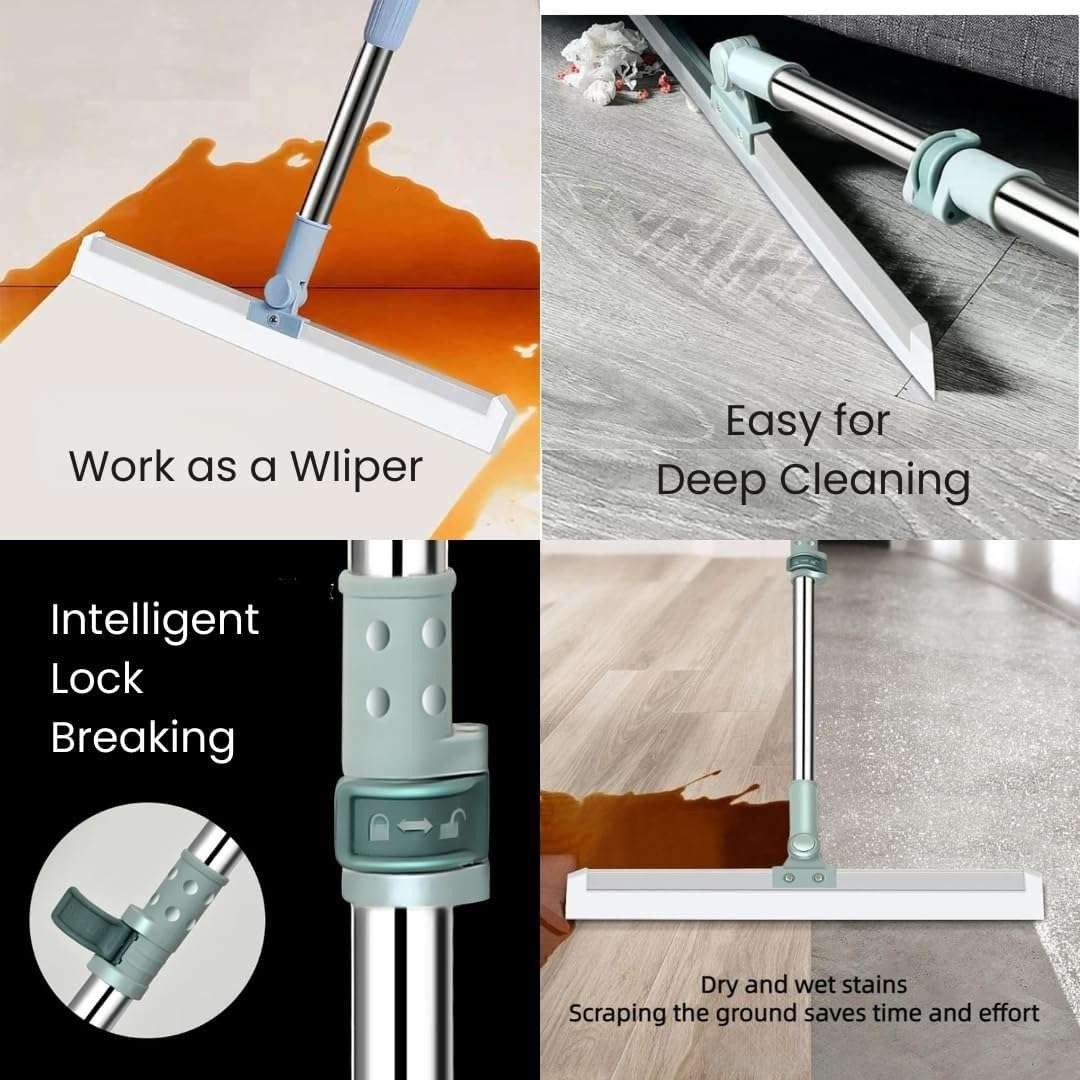 Multifunctional Magic Broom Sweeper | Detachable Indoor Cleaning Broom | 180-Degree Rotatable Broom | Silicone Floor Broom with Extended Handle