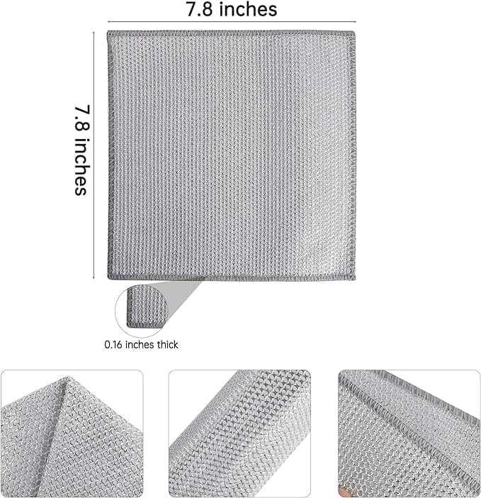 NON SCRATCH DISH WASH CLOTHS FOR KITCHEN STAIN REMOVEL (SET OF 10)