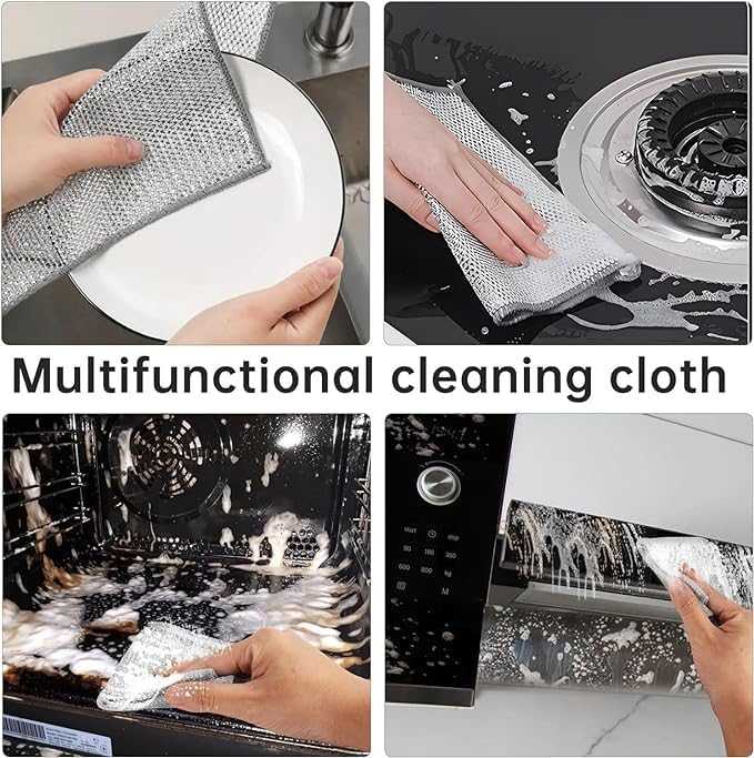NON SCRATCH DISH WASH CLOTHS FOR KITCHEN STAIN REMOVEL (SET OF 10)