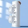 Double Ended Mist Fan, Cold Air Fan, USB Rechargeable, Remote Control