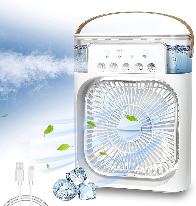 Mist Fan with 5 Hole Spray, Efficient Cooling and Ultra Quiet