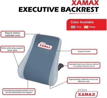 XAMAX Executive Backrest designed for Chair lumbar pain free Support