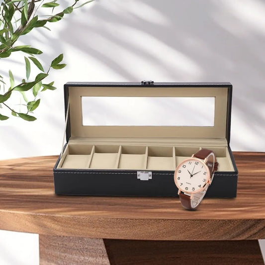 Watch Box Organizer 6 Pic Watch Storage Holder For Men & Women