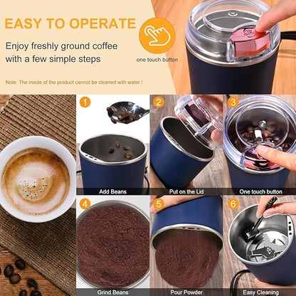 Portable Electric Coffee Grinder Spice Grinder for Dry Masala and Herb